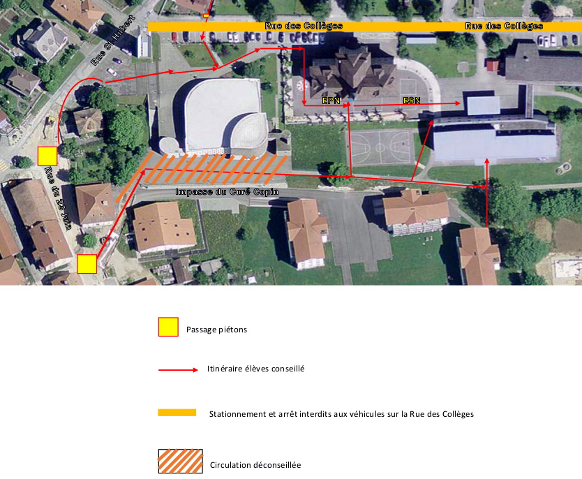 Plan se rendre à l'école en toute sécurité